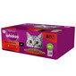 WHISKAS Adult maisiņi 80 x 85 g Classic Meals - mitrā barība mērcē pieaugušiem kaķiem (ar: liellopu gaļu, vistas gaļu, jēra gaļu, mājputnu gaļu)