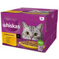 WHISKAS Pieaugušo mājputnu barība mērcē 24x85 g gabaliņi ar vistas, pīles, mājputnu, tītara gaļu pieaugušiem kaķiem