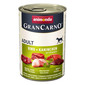 Animonda Grancarno Adult 400 g konservi pieaugušiem suņiem ar liellopa gaļu, truša gaļu un garšaugiem